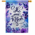 Patio Trasero He has Risen Religious Faith Double-Sided Garden Decorative House Flag, Multi Color PA3914762